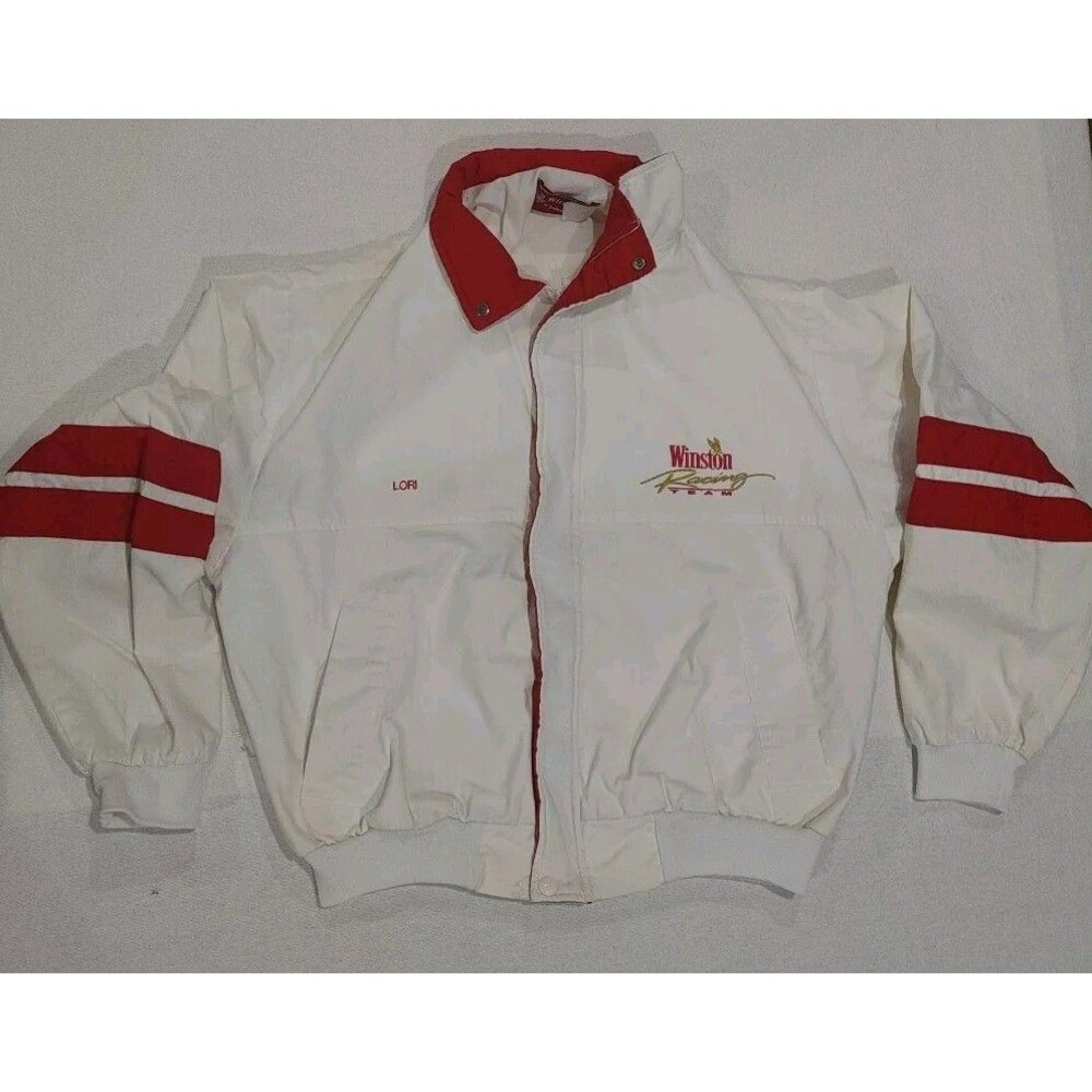 Vintage Winston Racing Team by Swingster Full-Zip White Jacket Adult Size M/L